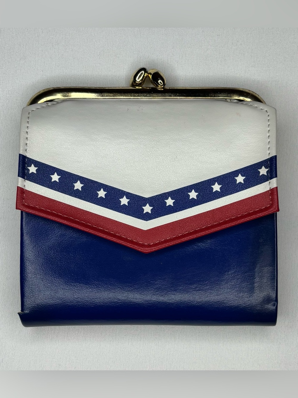 VTG 70’s Princess Gardner French Purse Wallet Kisslock Patriotic Americana Mod